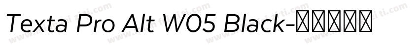 Texta Pro Alt W05 Black字体转换